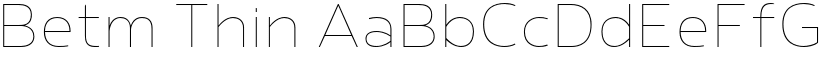 Betm Thin font
