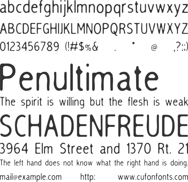 Sleep Talk font preview