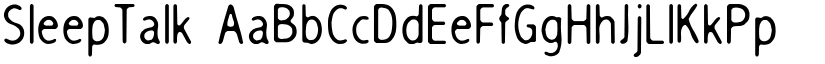 SleepTalk font