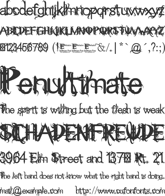 THINK ME WICKED font preview