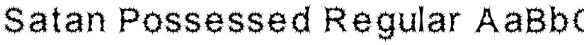Satan Possessed Regular font