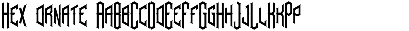 Hex ornate font
