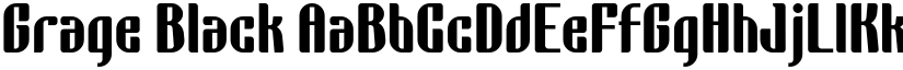 Grage Black font