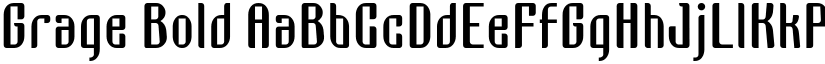 Grage Bold font