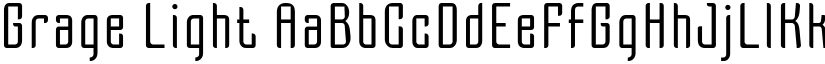 Grage Light font
