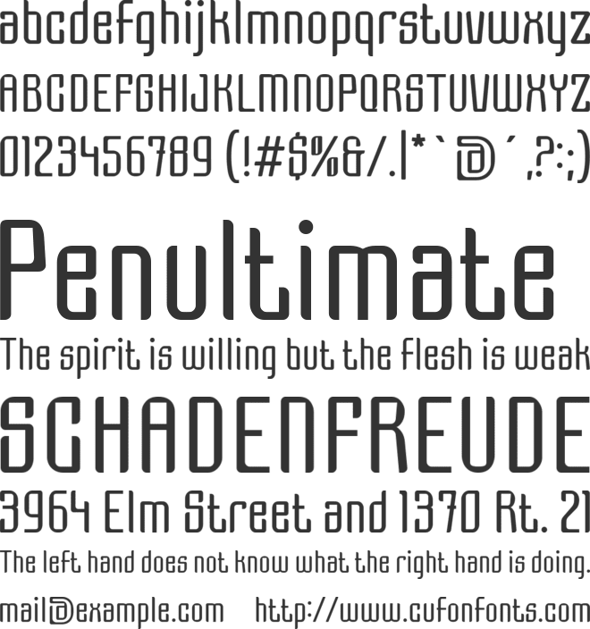 Grage font preview