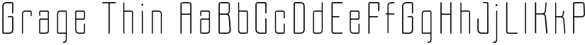 Grage Thin font