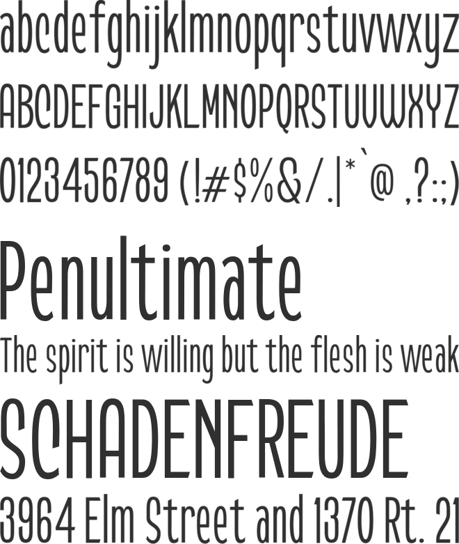 Conseration DEMO font preview