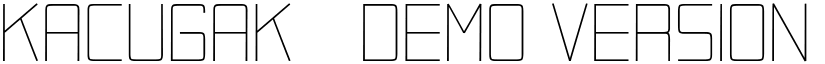 Kacugak - demo version Regular font