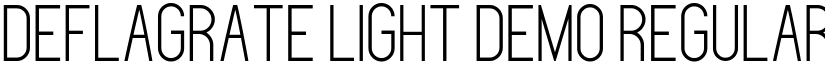 Deflagrate Light DEMO Regular font