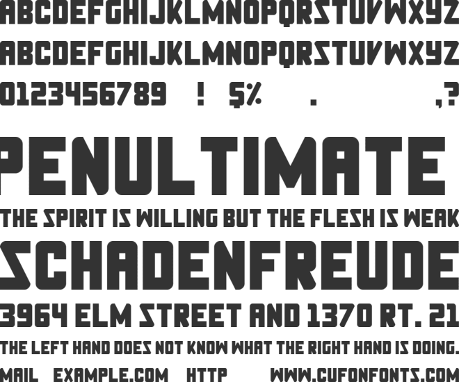 Establishment font preview