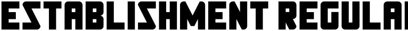 Establishment Regular font