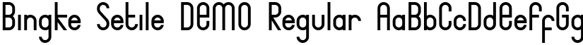 Bingke Setile DEMO font download