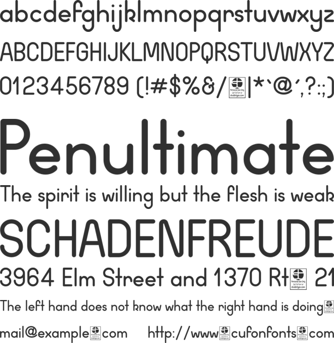 Wida Round Demo font preview