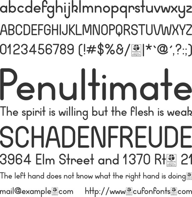 Wida Round Demo font preview