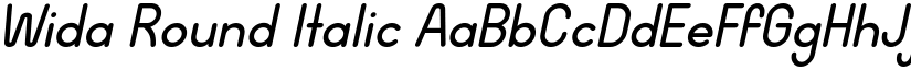 Wida Round Italic font