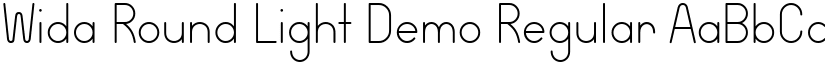 Wida Round Light Demo Regular font