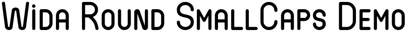 Wida Round SmallCaps Demo Regular font