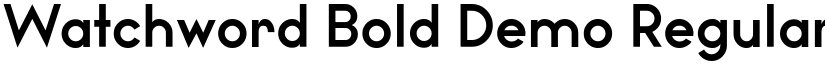 Watchword Bold Demo Regular font