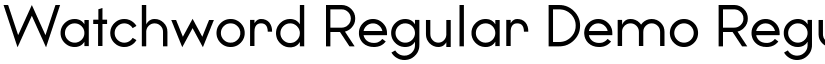 Watchword Regular Demo Regular font