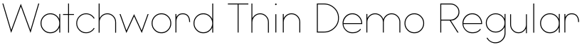 Watchword Thin Demo Regular font