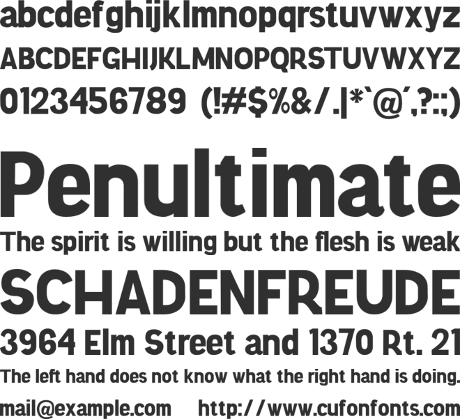 Knema font preview
