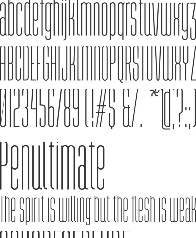 Abastina font preview