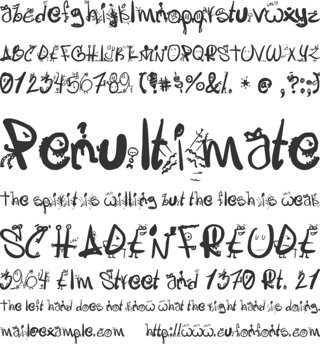 Letras Locas font preview