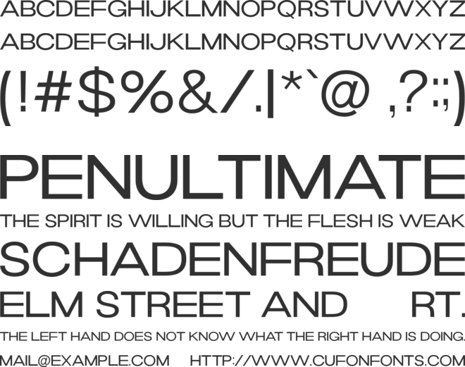 Naville DEMO font preview