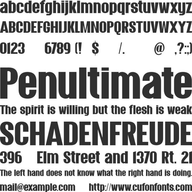 Wayland DEMO font preview