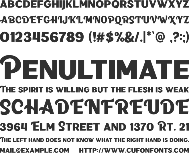 Sirens DEMO font preview