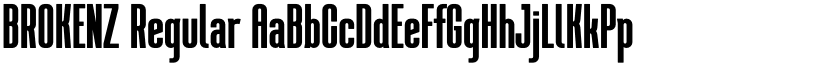 BROKENZ Regular font