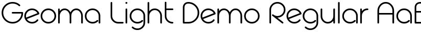 Geoma Light Demo Regular font