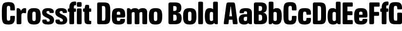 Crossfit Demo Bold font