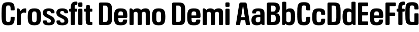 Crossfit Demo Demi font