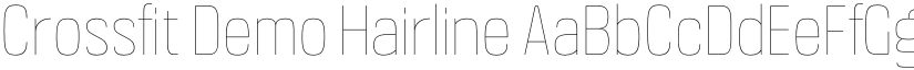 Crossfit Demo Hairline font