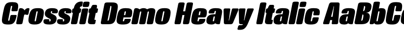 Crossfit Demo Heavy Italic font