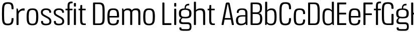 Crossfit Demo Light font