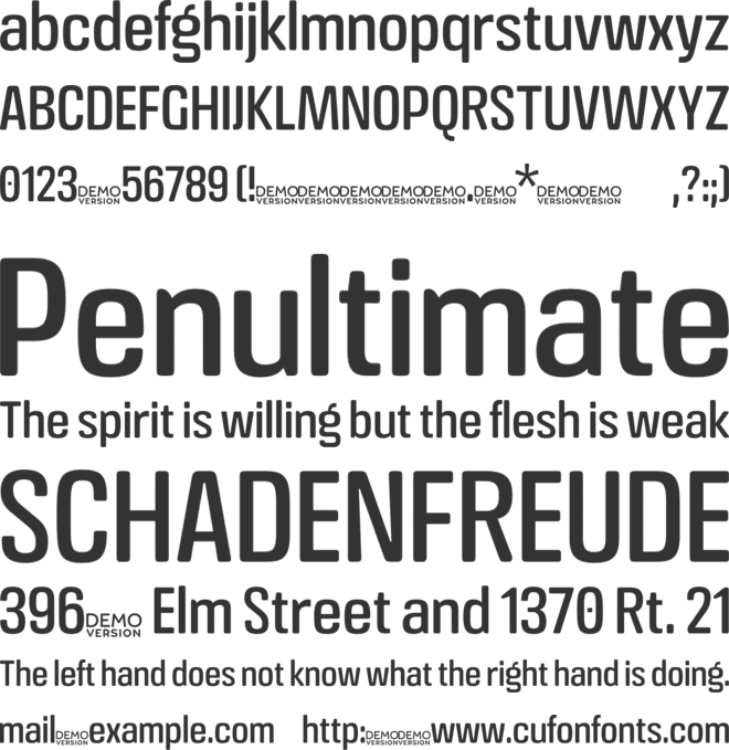 Crossfit Demo font preview