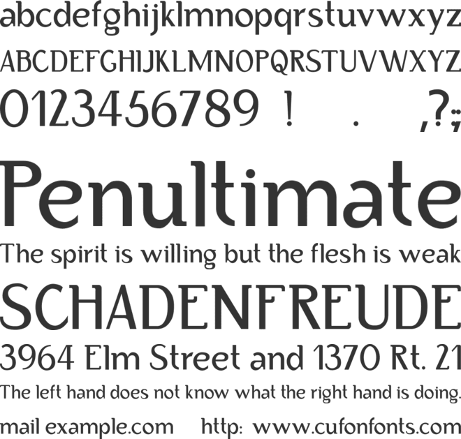 Bertolt Brecht font preview