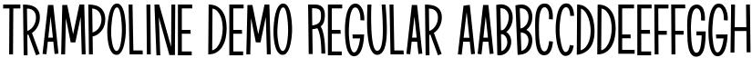 Trampoline demo Regular font