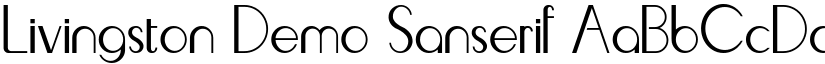 Livingston Demo Sanserif font