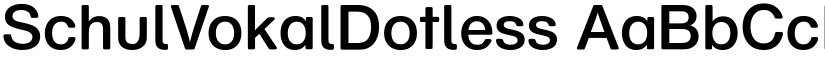 SchulVokalDotless font