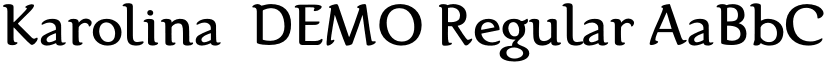Karolina-DEMO Regular font