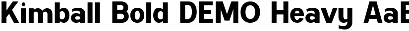 Kimball Bold DEMO Heavy font