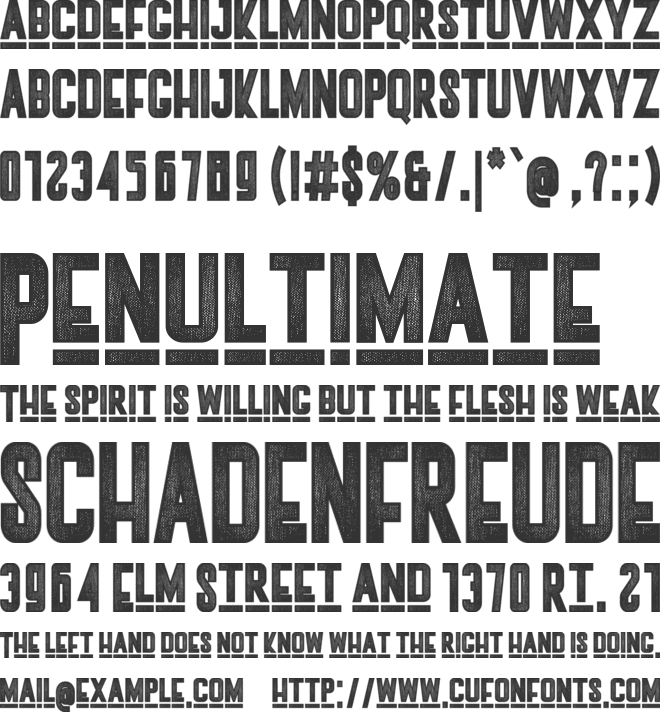 Nozty font preview