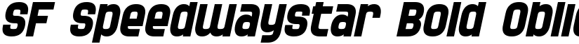 SF Speedwaystar Bold Oblique font