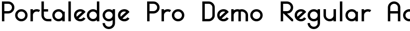 Portaledge Pro Demo Regular font
