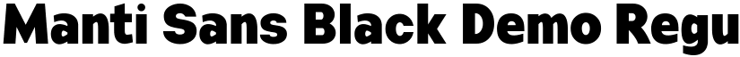Manti Sans Black Demo Regular font