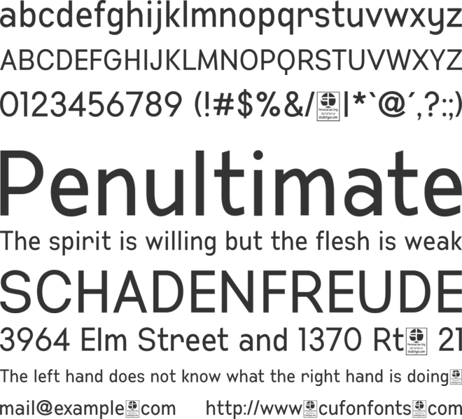 Manti Sans Demo font preview